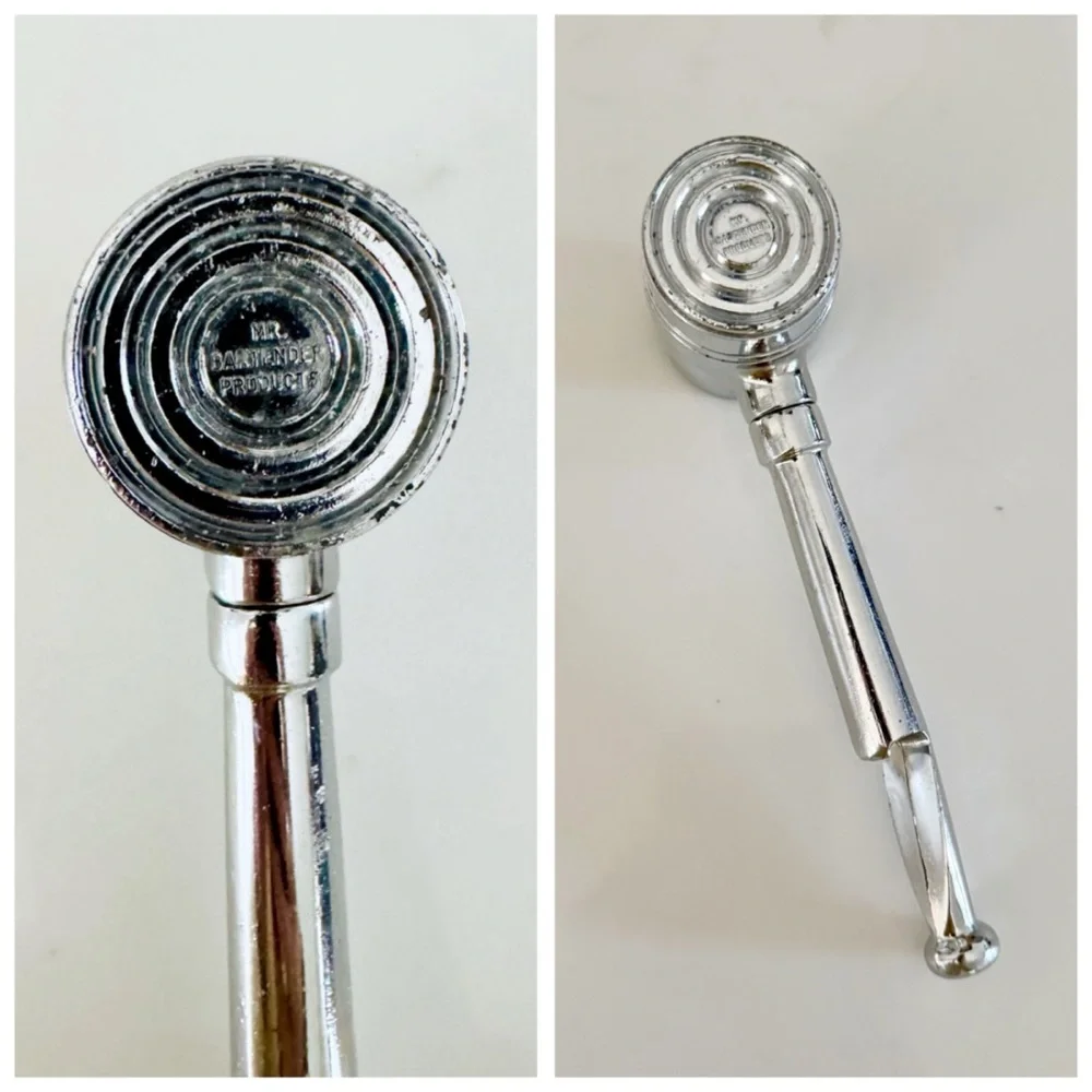 VTG Mr. Bartender Jigger & Bottle Opener Corkscrew, Multi-Tool Ice Gavel Hammer
